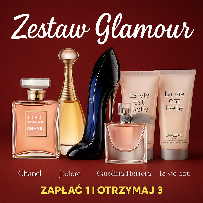 Kup 1, Odbierz 6 – Zestaw Glamour Perfum Importowanych + Ekskluzywny Prezent