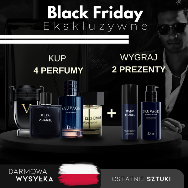 Kup 1, Otrzymaj 4: Invictus + Bleu de Chanel + Sauvage + La Nuit de L’Homme + 2 Ekskluzywne Prezenty – Black Friday Edition